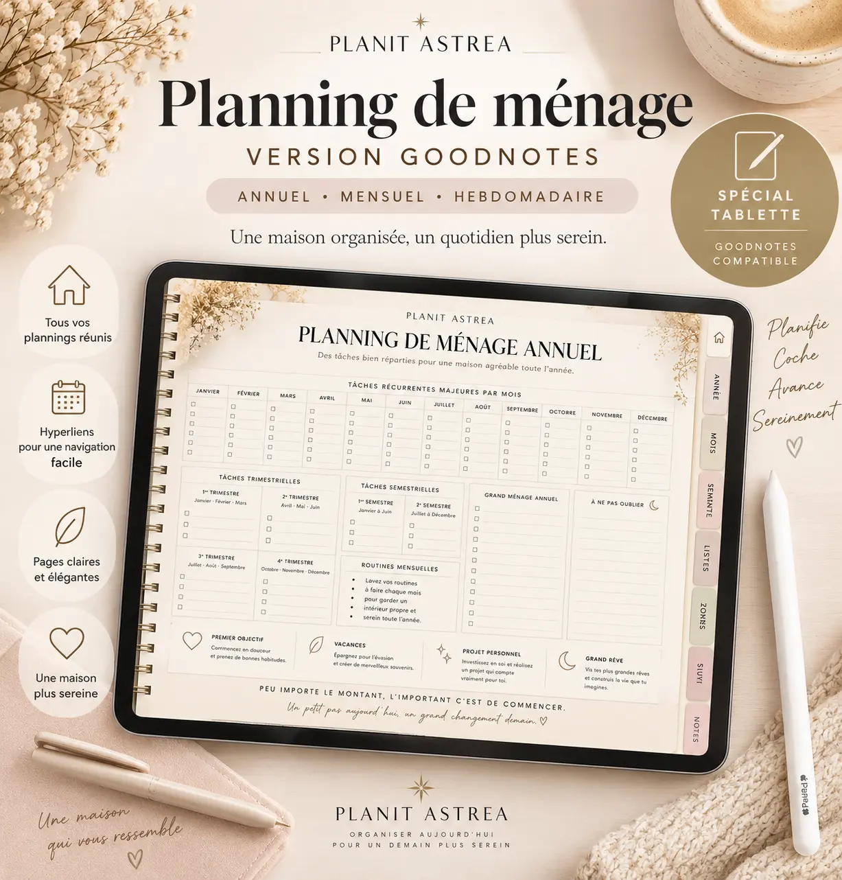 planner menage digital - tablette