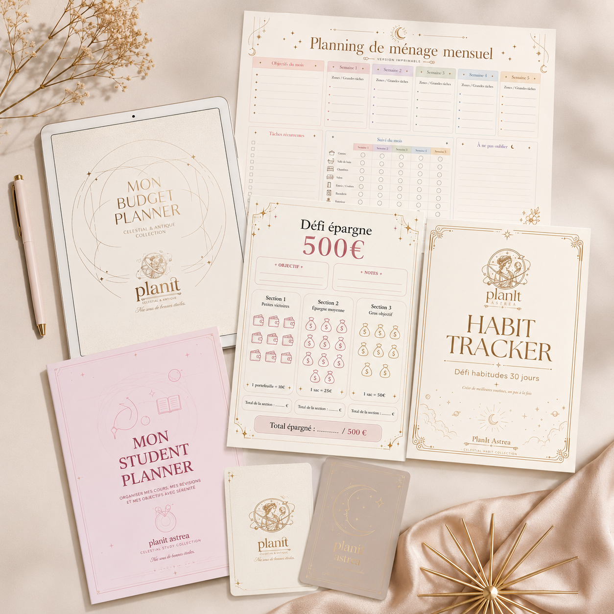 Pages intérieures d'un planner PlanIt Astrea