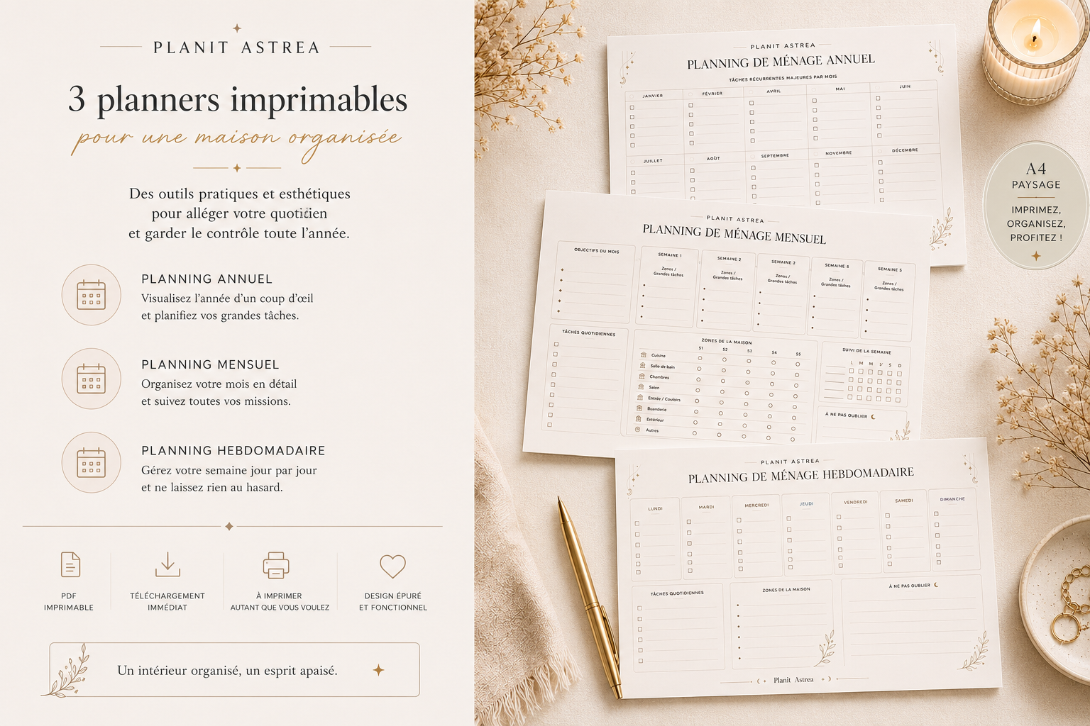 planning menage télechargeable