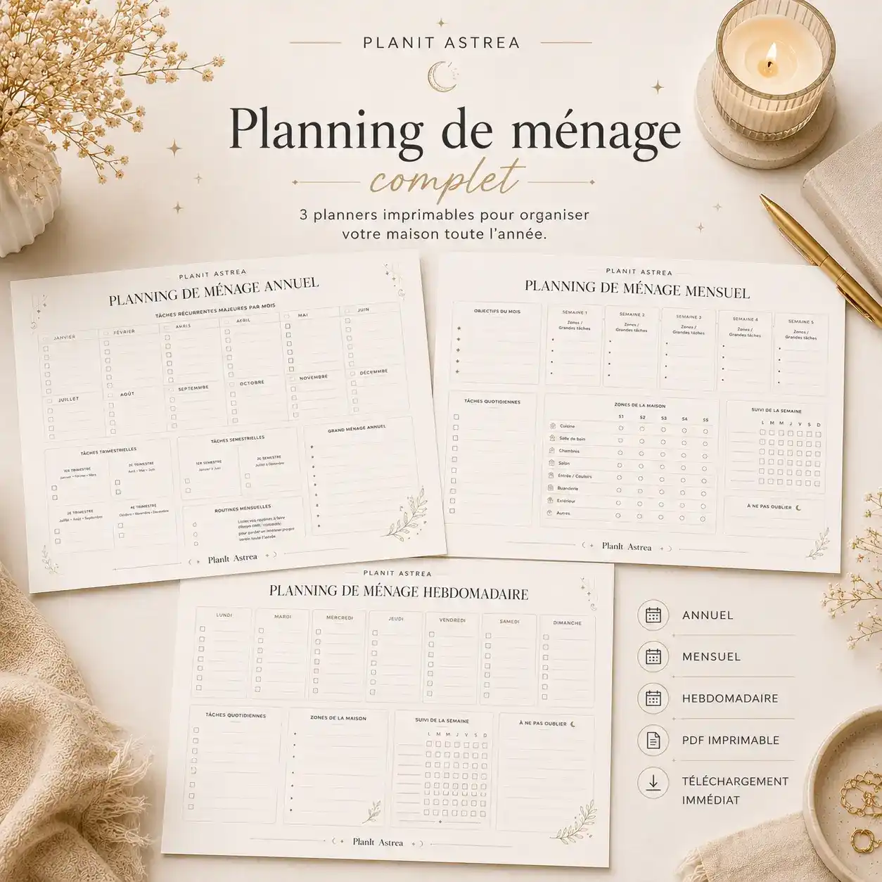 Planner ménage PlanIt Astrea